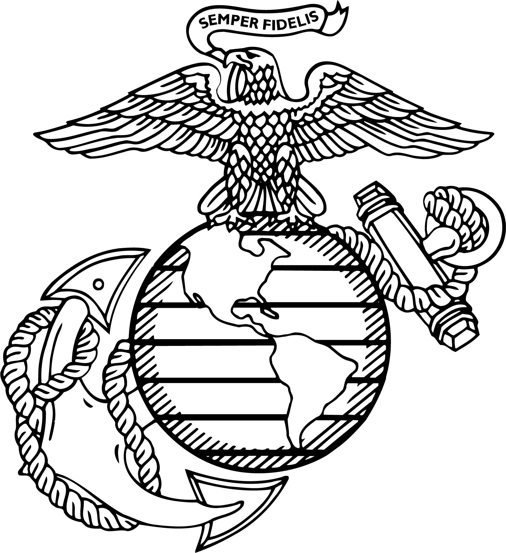 United States Marine Corps Eagle Globe and Anchor emblem — Semper Fidelis — Liaison Concrete is veteran owned and operated