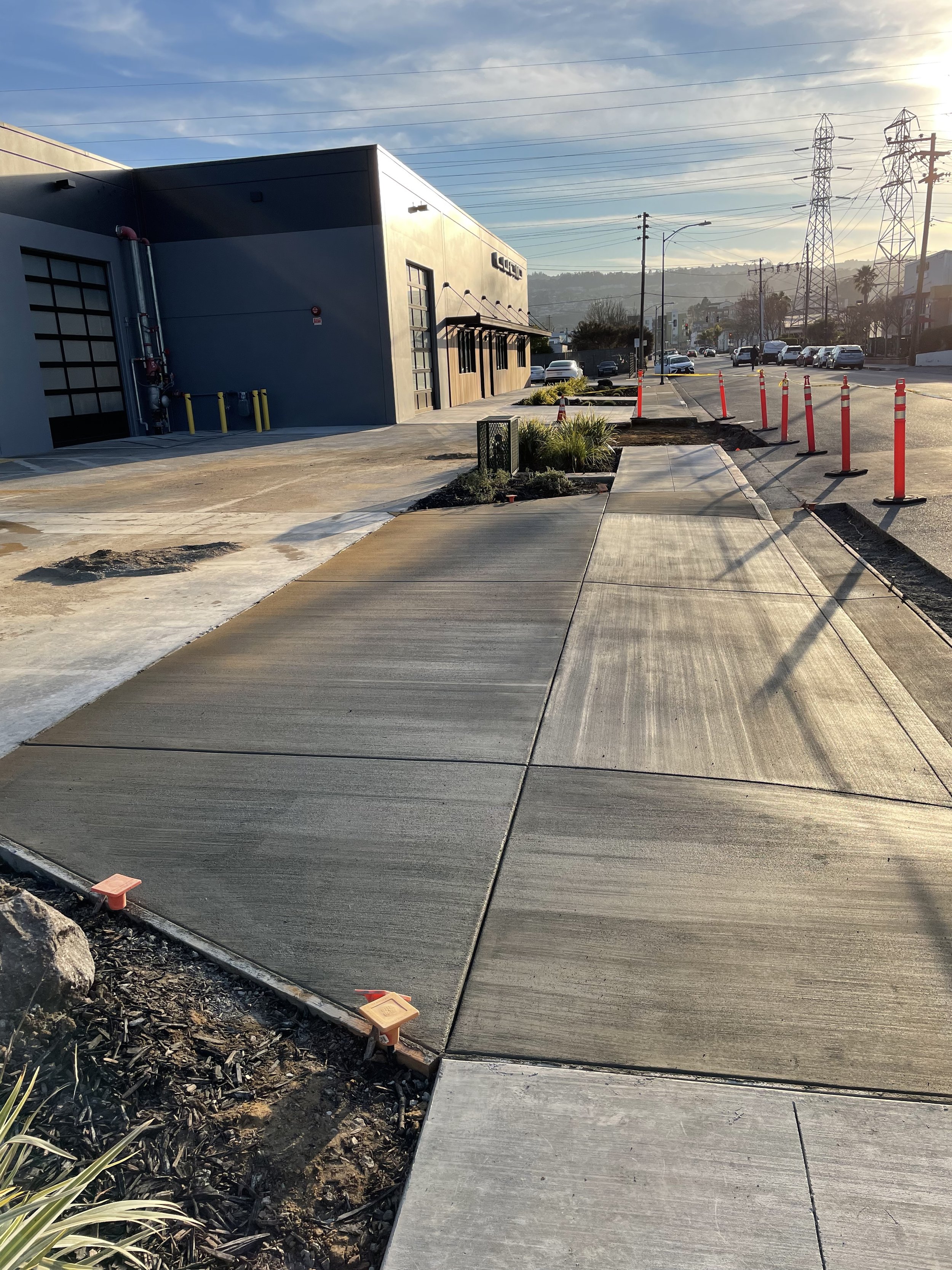 Industrial site concrete flatwork and slab construction completed by Liaison Concrete Construction